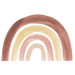 Image showing the Rainbow Medium Wall Sticker, 100 x 65cm, Multi product.