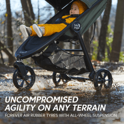 Image showing the City Mini GT2 3-Wheel All Terrain Pushchair, Stone Grey product.