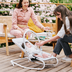Image showing the Buddy Baby Bouncer & Rocker, Light Green product.