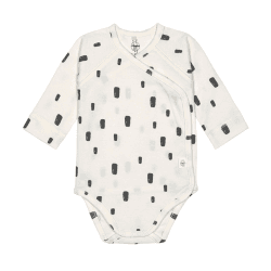 Image showing the Long Sleeve Bodysuit with Print GOTS, 0 - 3 Months, Bricks Milky product.