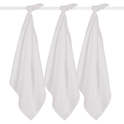 Image showing the Pack of 3 Muslin Cloths, 70 x 70cm, White product.