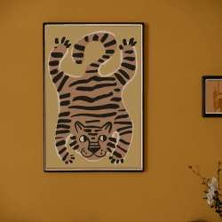 Image showing the Leo Poster Print, 50 x 70cm, Khaki Brown product.