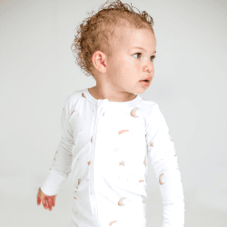 Image showing the Galaxy Bamboo Zip Sleepsuit, 0 - 3 Months product.