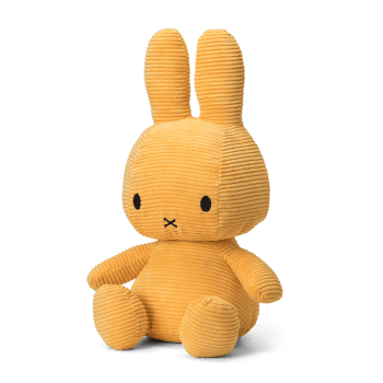 Image showing the Miffy Corduroy Soft Toy, 50cm, Yellow product.