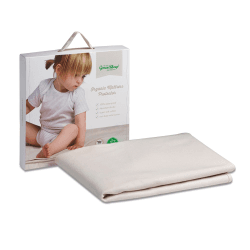 Image showing the Waterproof Cot Mattress Protector, W60 x L120cm, Natural product.