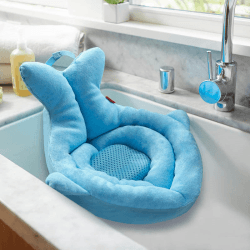 Image showing the Moby Softspot Sink Baby Bather, Blue product.