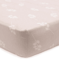 Image showing the Twig Jersey Cot Bed Fitted Sheet, 70 x 140cm, Wild Rose product.