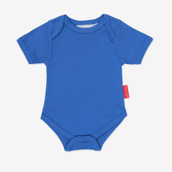 Image showing the Basic Organic Cotton Short Sleeved Bodysuit, 0 - 3 Months, Blue product.