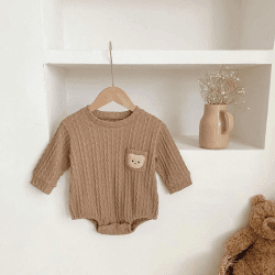 Image showing the Autumn Bear Bodysuit, 0 - 6 Months, Brown product.