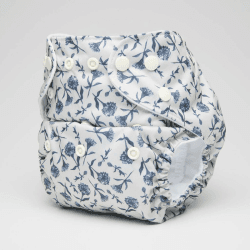 Image showing the Darling Buds Reusable Nappy, Blue product.