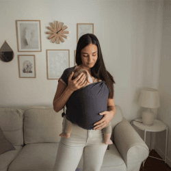 Image showing the Bliss Baby Carrier Wrap, Charcoal product.