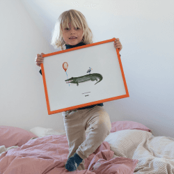 Image showing the All The Way To Paris Coco the Crocodile Print, 30 x 40cm product.