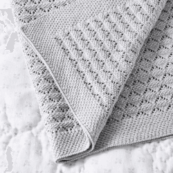 Image showing the Heirloom Grey Blanket, 75 x 100cm, Grey product.