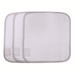 Image showing the Pack of 3 Bamboo Wash Cloths, White product.