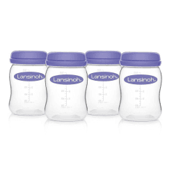 Image showing the Pack of 4 Breastmilk Storage Bottles, Purple product.