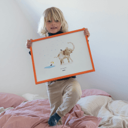 Image showing the All The Way To Paris Ellie the Elephant Print, 30 x 40cm product.