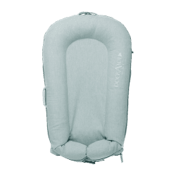 Image showing the Deluxe+ Dock Printed Baby Nest, Marine Chambray product.