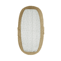 Image showing the Changing Basket Liner with Print, Green Leaves product.