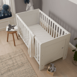 Image showing the Alba 3 in 1 Cot Bed, Essentials White product.