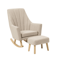 Image showing the Jonah Rocking Chair with Footstool, Stone product.