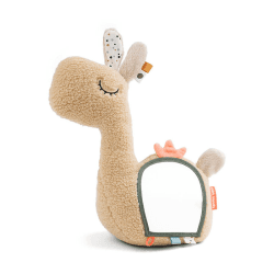 Image showing the Lalee Tummy Time Floor Mirror, Sand product.