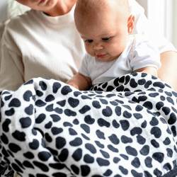 Image showing the Animal Sensory Organic Cotton Muslin Blanket, 120 x 120cm, Multi product.
