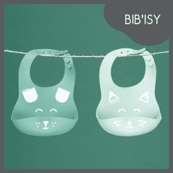 Image showing the Set of 2 Silicone Bibs product.