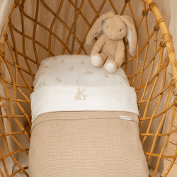 Image showing the Pure Knitted Baby Blanket, 70 x 100cm, Beige product.