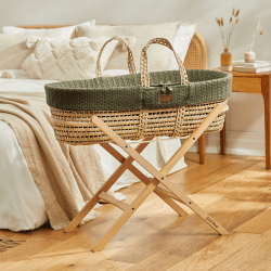 Image showing the Moses Basket Bundle incl. Static Stand & Mattress, Juniper product.