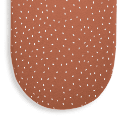 Image showing the Organic Moses Basket Fitted Sheet, Terracotta Rice product.