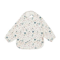 Image showing the Recycled Polyester Sleeved Bib with Print, Pressed Leaves Rose product.