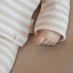 Image showing the Baby Bunny Stripes Long Sleeve Top, 1 - 2 Months, Sand product.