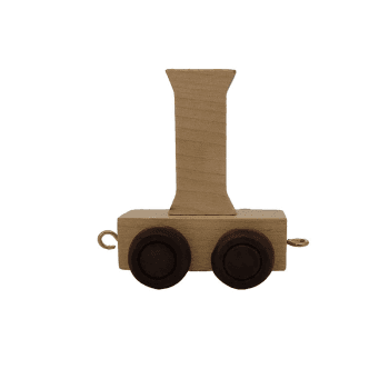 Image showing the Natural Wooden Letter I, Natural product.
