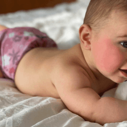 Image showing the Oops-a-Daisies Reusable Nappy, Pink product.