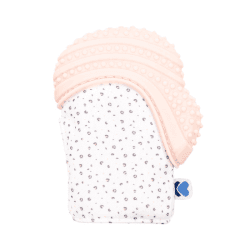 Image showing the Silicone Teething Mitten, Pink product.