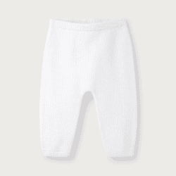 Image showing the Organic Cotton Stitch Detail Legging, 0 - 3 Months, Winter White product.