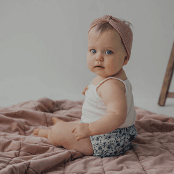 Image showing the Darling Buds Reusable Nappy, Blue product.