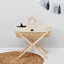Image showing the Moses Basket Static Stand, Natural product.