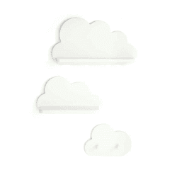 Image showing the Decorative Cloud Shelves, White product.