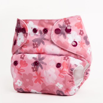 Image showing the Oops-a-Daisies Reusable Nappy, Pink product.