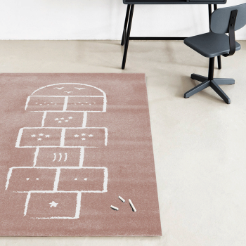 Image showing the Hopscotch Rug, 135 x 190cm, Pink product.