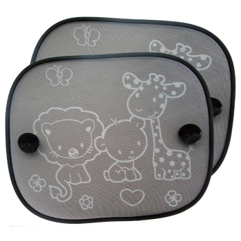 Image showing the Pack of 2 Car Sun Shade, Safari Black & White product.