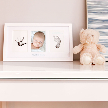Image showing the Babyprints Photo Frame Closed Box Packaging, White product.