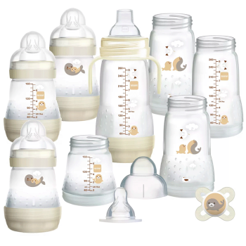 Image showing the 11 Piece Baby Bottle Starter Set, Ivory product.
