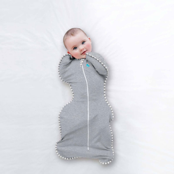 Image showing the Stage 1, Original Swaddle Sleeping Bag, 1.0 Tog, 3 - 6 Months, Grey product.
