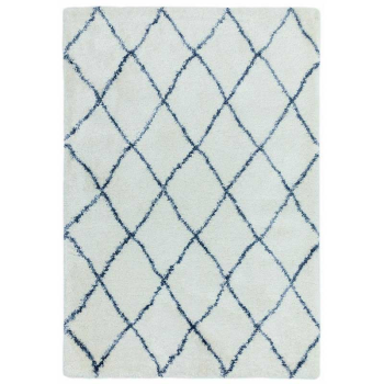Image showing the Alto Moroccan Style Rug, 120 x 170cm, Cream & Blue product.