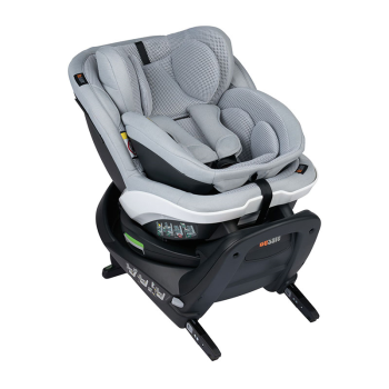 Image showing the iZi Turn B i-Size Baby & Toddler Car Seat with 360° Rotation - from Birth, Light grey Mesh product.