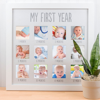 Image showing the First Year Frame, White product.