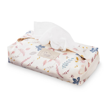 Image showing the Printed Organic Cotton Wet Wipes Cover, Pressed Leaves Rose product.