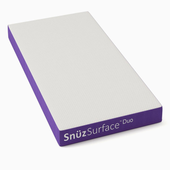 Image showing the SnuzSurface Duo Dual Sided Cot Bed Mattress, White product.